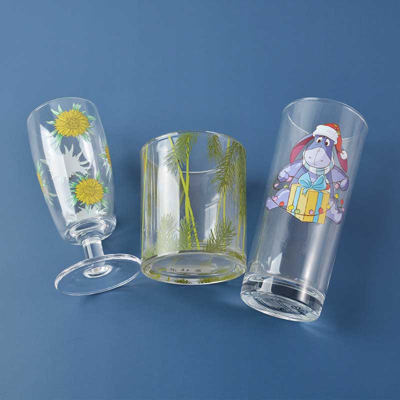 Custom Waterslide Decal on Glass