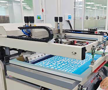 Sheets laid out on production equipment