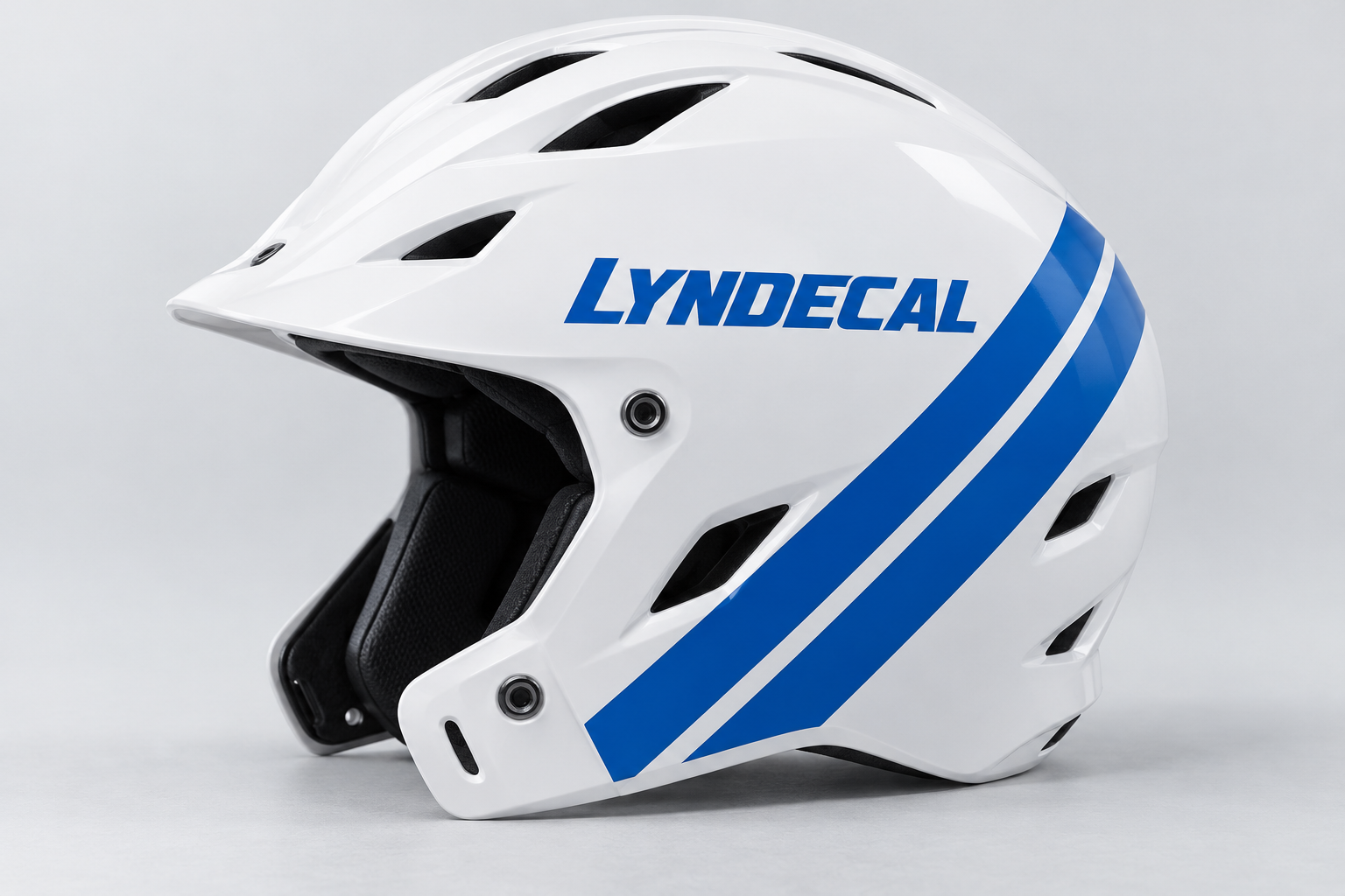 Illustrative custom logo decals for helmets